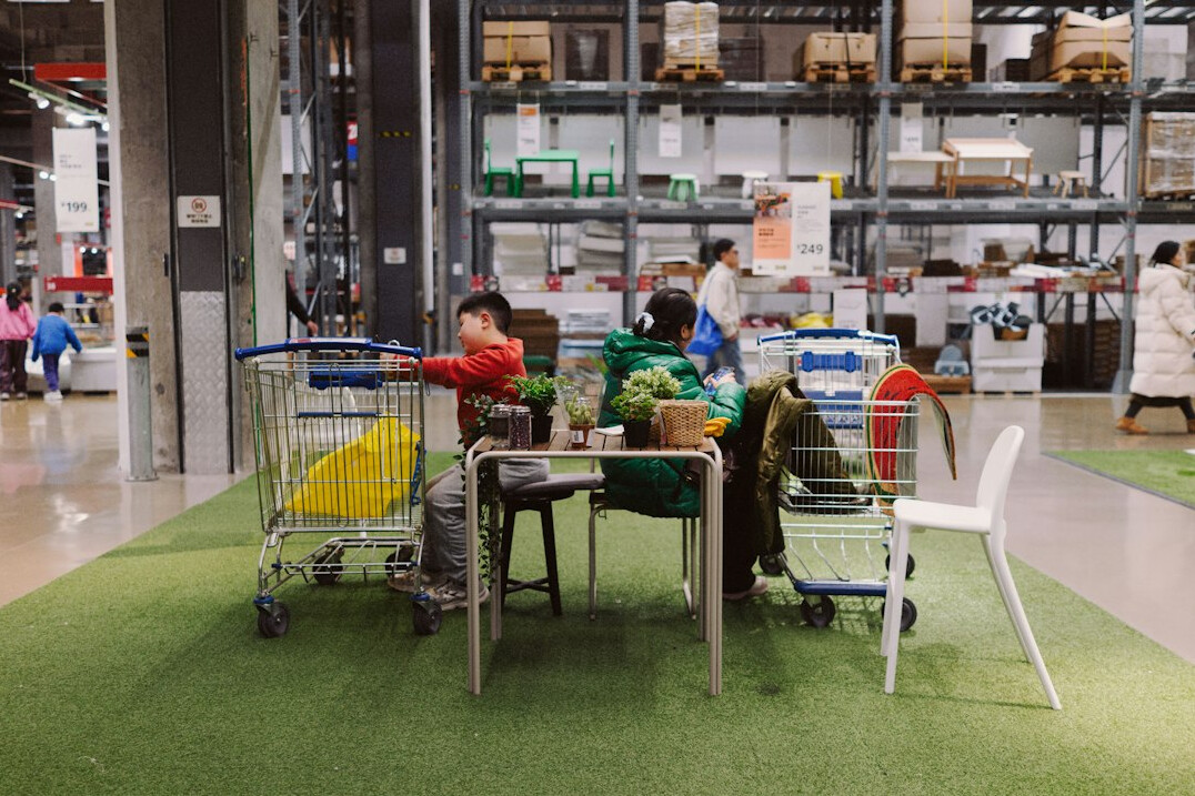 supermarket checkout area